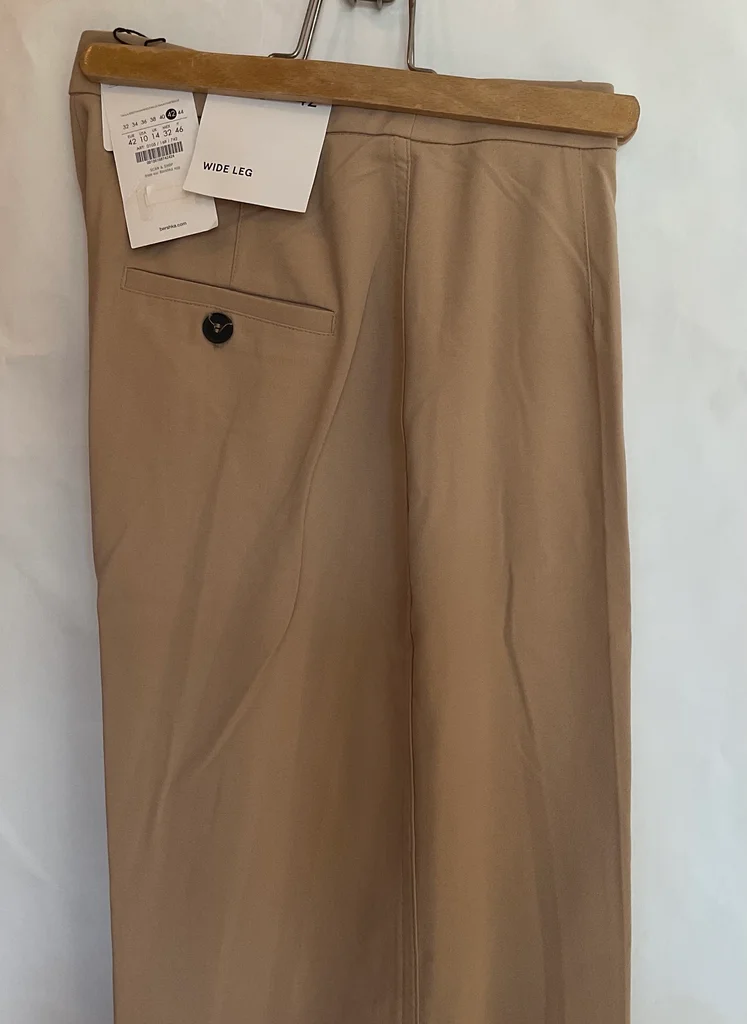 🔥-20%🔥 Pantalon Large Bershka Neuf avec étiquette Beige Camel T.42 – photo 3